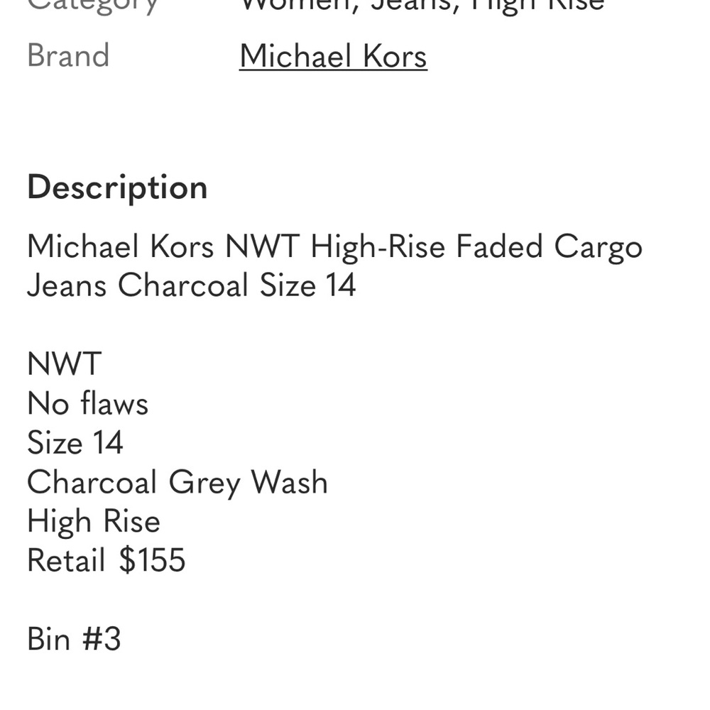 Michael Kors Women's Black Straight Leg Jeans - Picture 6 of 6